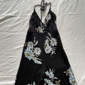 Summer flower black jumpsuit - Size S